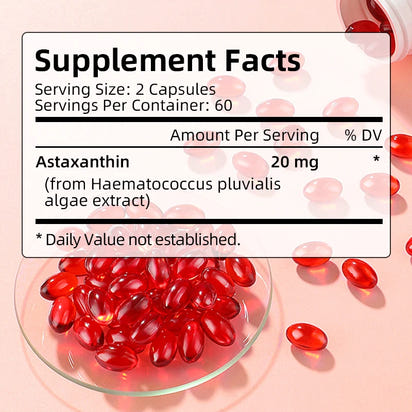 BOMI RadiantGlow™ Astaxanthin Capsules 20mg